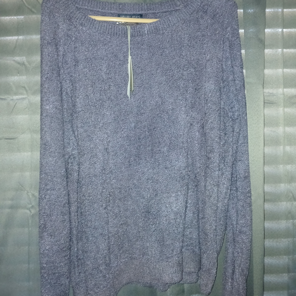 Barefoot Dreams Heathered Gray Crew Neck Sweater 1X NWT